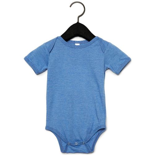 Bella Canvas Baby Jersey Short Sleeve One Piece Heather Columbia Blue